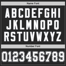 Load image into Gallery viewer, Custom Black White-Gray Mesh Authentic Throwback Football Jersey