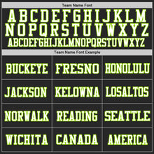 Load image into Gallery viewer, Custom Black Neon Green-White Mesh Authentic Throwback Football Jersey