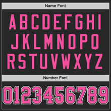 Load image into Gallery viewer, Custom Black Pink-White Mesh Authentic Throwback Football Jersey