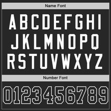 Load image into Gallery viewer, Custom Black White Mesh Authentic Throwback Football Jersey