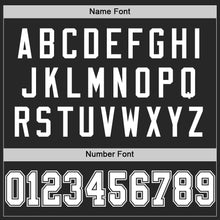 Load image into Gallery viewer, Custom Black White Mesh Authentic Throwback Football Jersey