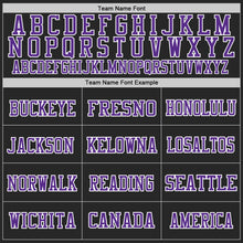 Load image into Gallery viewer, Custom Black Purple-White Mesh Authentic Throwback Football Jersey