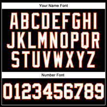 Load image into Gallery viewer, Custom Black White-Orange Authentic Football Jersey