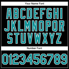 Load image into Gallery viewer, Custom Stitched Black Teal-White Sports Pullover Sweatshirt Hoodie