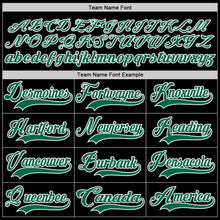 Load image into Gallery viewer, Custom Black Kelly Green-White Hockey Lace Neck Jersey