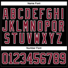 Load image into Gallery viewer, Custom Black Crimson-White Hockey Lace Neck Jersey