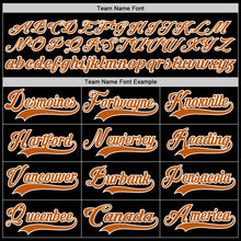 Load image into Gallery viewer, Custom Black Texas Orange-White Hockey Lace Neck Jersey