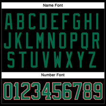 Load image into Gallery viewer, Custom Black Kelly Green-Red Hockey Lace Neck Jersey