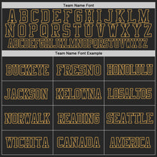 Load image into Gallery viewer, Custom Black Old Gold Mesh Authentic Throwback Football Jersey