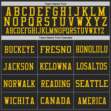 Load image into Gallery viewer, Custom Black Teal-Yellow Mesh Authentic Throwback Football Jersey