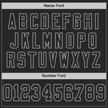 Load image into Gallery viewer, Custom Black Gray Mesh Authentic Throwback Football Jersey