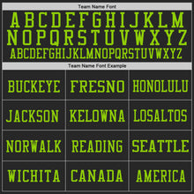 Load image into Gallery viewer, Custom Black Neon Green Mesh Authentic Throwback Football Jersey