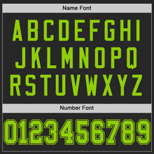Load image into Gallery viewer, Custom Black Neon Green Mesh Authentic Throwback Football Jersey