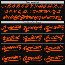 Load image into Gallery viewer, Custom Black Orange Authentic Throwback Baseball Jersey