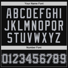 Load image into Gallery viewer, Custom Black Gray Authentic Throwback Baseball Jersey