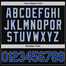 Load image into Gallery viewer, Custom Black Royal-Gray Authentic Throwback Baseball Jersey