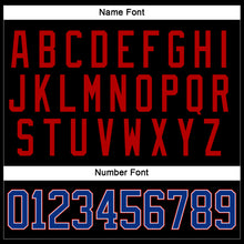 Load image into Gallery viewer, Custom Black Royal-Red Hockey Jersey