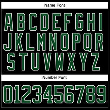 Load image into Gallery viewer, Custom Black Green-White Hockey Jersey