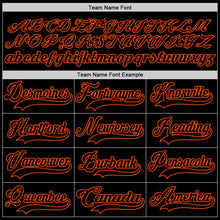 Load image into Gallery viewer, Custom Black Orange Hockey Jersey
