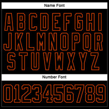 Load image into Gallery viewer, Custom Black Orange Hockey Jersey