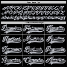 Load image into Gallery viewer, Custom Black Gray Hockey Jersey