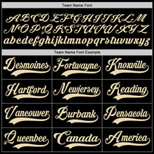 Load image into Gallery viewer, Custom Black Cream Hockey Jersey