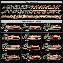Load image into Gallery viewer, Custom Black Vintage USA Flag-Cream Hockey Jersey