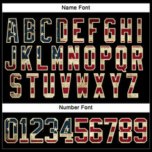 Load image into Gallery viewer, Custom Black Vintage USA Flag-Cream Hockey Jersey