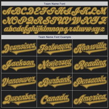 Load image into Gallery viewer, Custom Black Old Gold Authentic Baseball Jersey