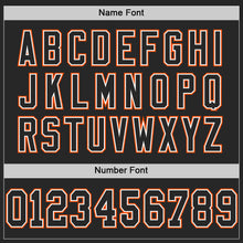 Load image into Gallery viewer, Custom Black White-Orange Mesh Authentic Football Jersey