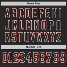 Load image into Gallery viewer, Custom Black White-Red Mesh Authentic Football Jersey