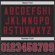 Load image into Gallery viewer, Custom Black Cardinal-Gray Mesh Authentic Football Jersey