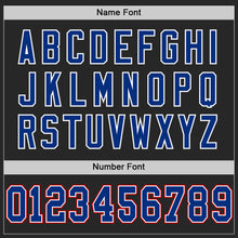 Load image into Gallery viewer, Custom Black Royal-Red Mesh Authentic Football Jersey