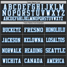 Load image into Gallery viewer, Custom Black Powder Blue-White Mesh Authentic Football Jersey