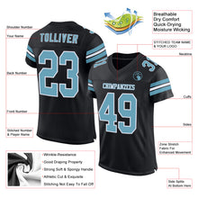 Load image into Gallery viewer, Custom Black Shadow Blue-White Mesh Authentic Football Jersey