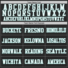 Load image into Gallery viewer, Custom Black Ice Blue-White Mesh Authentic Football Jersey