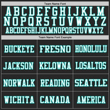 Load image into Gallery viewer, Custom Black Aqua-White Mesh Authentic Football Jersey