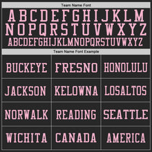 Load image into Gallery viewer, Custom Black Light Pink Mesh Authentic Football Jersey