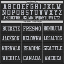 Load image into Gallery viewer, Custom Black Gray-Steel Gray Mesh Authentic Football Jersey