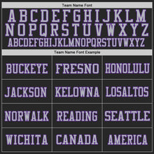 Load image into Gallery viewer, Custom Black Purple-Gray Mesh Authentic Football Jersey