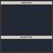 Load image into Gallery viewer, Custom Black Royal Mesh Authentic Football Jersey