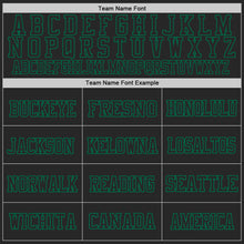 Load image into Gallery viewer, Custom Black Kelly Green Mesh Authentic Football Jersey