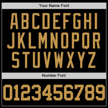 Load image into Gallery viewer, Custom Black Old Gold Pinstripe Old Gold Authentic Basketball Jersey