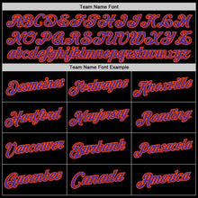Load image into Gallery viewer, Custom Black Purple-Orange Authentic Throwback Basketball Jersey