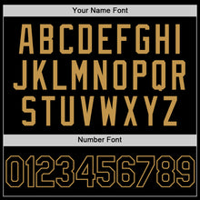 Load image into Gallery viewer, Custom Black Old Gold Authentic Throwback Basketball Jersey
