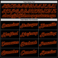 Load image into Gallery viewer, Custom Black Orange Authentic Throwback Basketball Jersey