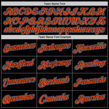 Load image into Gallery viewer, Custom Black Light Blue-Orange Authentic Throwback Basketball Jersey