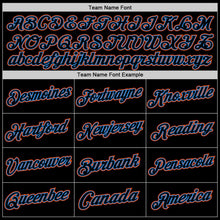 Load image into Gallery viewer, Custom Black Powder Blue-Orange Authentic Throwback Basketball Jersey