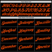 Load image into Gallery viewer, Custom Black Gold-Orange Authentic Throwback Basketball Jersey