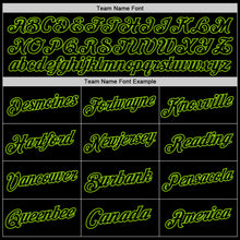 Load image into Gallery viewer, Custom Black Neon Green Authentic Throwback Basketball Jersey